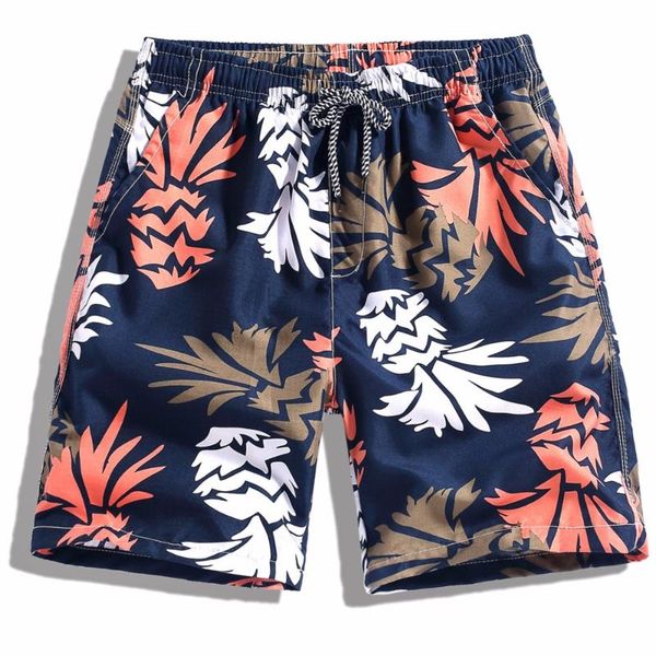 

colorful print men board shorts quick dry summer male beach knee length swimming trousers casual size m-3xl men's, White;black