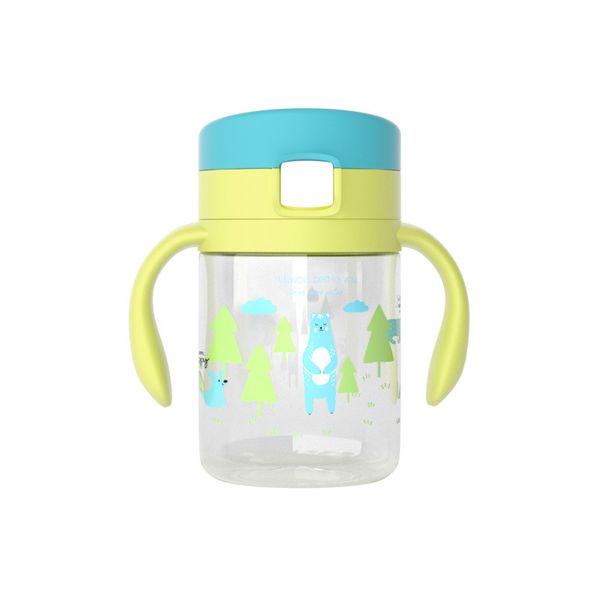 

children's straw cup baby learning drink cup baby drinking sbottle household portable handle kettle 210ml