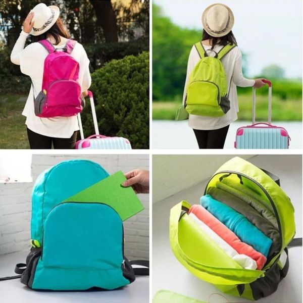 

hiking bag rucksack lightweight foldable waterproof nylon women men skin pack backpack travel outdoor sports camping bags