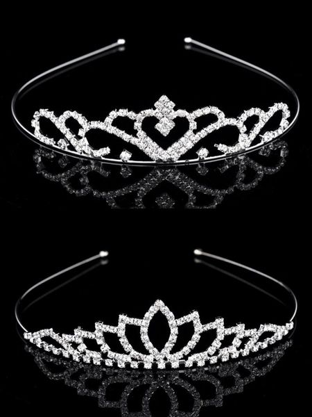 

hair clips & barrettes korean bridal tiara with rhinestone wedding ornaments dress coiled bride band girls and birthday, Golden;silver