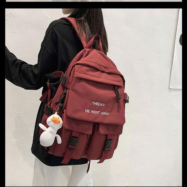 

large school bags for teenage girls backpack women multifunctional pocket nylon middle high schoolbag college style bookbags
