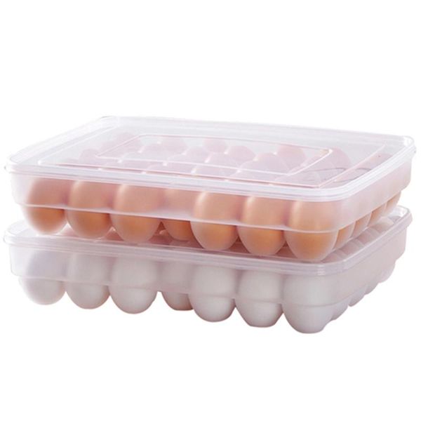 

egg box container eggs refrigerator organizer storage crisper home kitchen cafe racks baskets