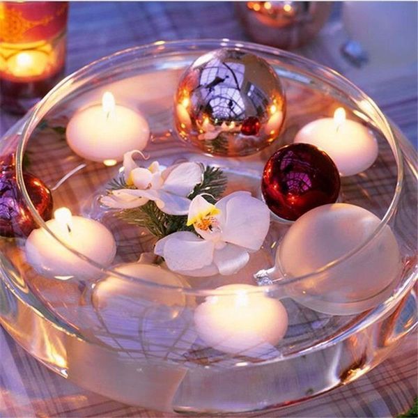 

10pcs unscented floating candles for wedding party home birthday decor 4 color creative candle