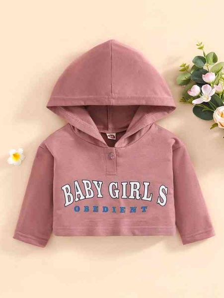 

baby letter graphic hoodie she, Black