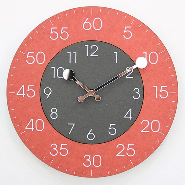 

inch modern design wooden wall clock mute simplicity creative wood watch living room decoration home decor clocks