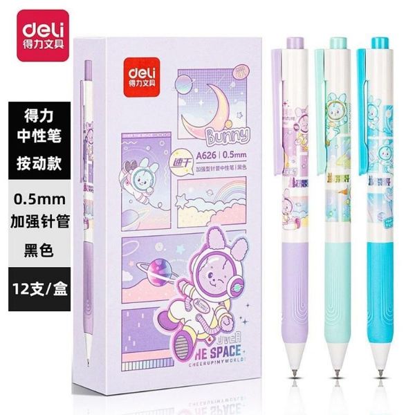 

gel pens a626 than the moon probe press student pen 0.5mm enhanced needle tube black water-based wholesale work