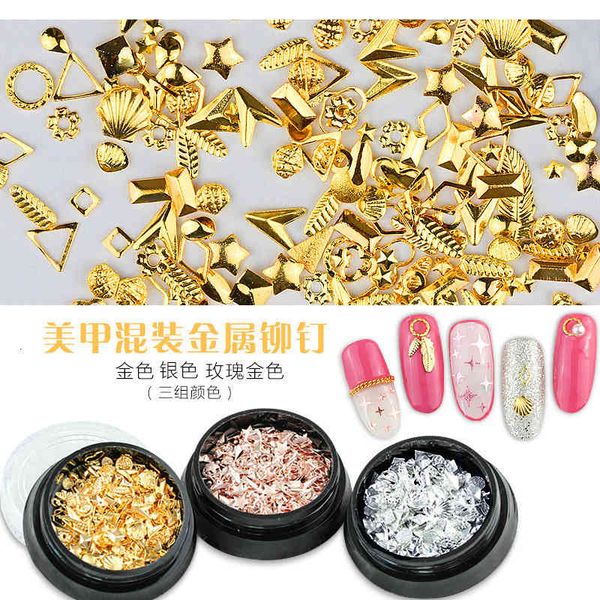

decoration tools decorations nail gold silver mixed metal rivets