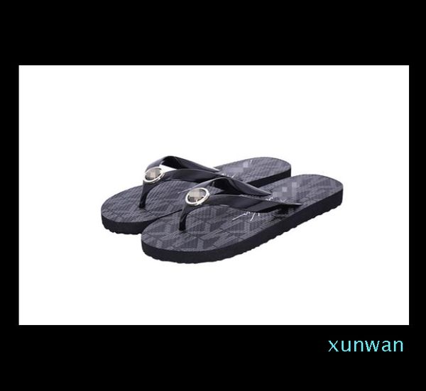 

new sand beach flipple shoes female summer korean version of the wear-resistant non-slip trend printing foot sandal slippers, Black