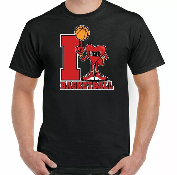 

basketball mens t-shirt funny player ball net hoop boots i love, White;black