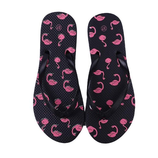 

slippers 2021 summer household flip-flops women's shoes beach outside wear, Black