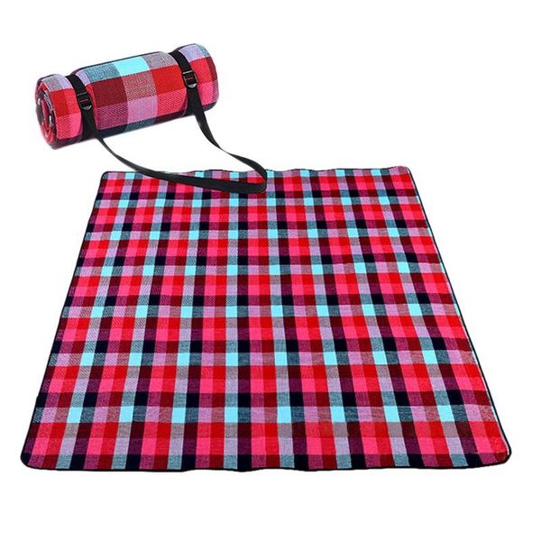 

-picnic cloth fold pad soft blanket outdoor folding waterproof camping beach plaid picnic mat 200cmx200cm pads
