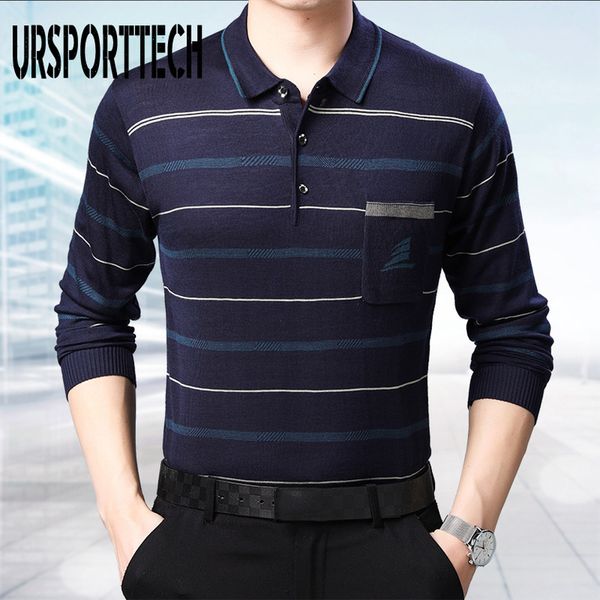 

men polo shirt long sleeve striped polo shirts popular casual cotton plus size s-3xl kg-414, White;black