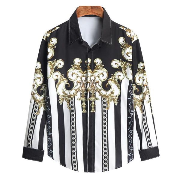 

men's casual shirts wz1028 fashion 2021 runway luxury european design party style clothing, White;black