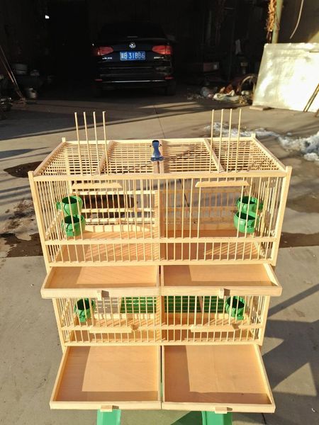 

bird cages bamboo boutique four grid cage manual breathable nest chinese traditional folk crafts pet products house