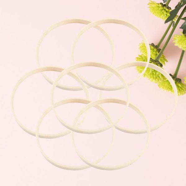 

decorative objects & figurines 20pcs 20cm diameter dream catcher ring creative round wooden bamboo hoop diy craft tools