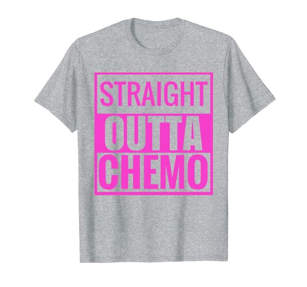 

straight outta chemo t-shirt funny pink battle cancer gift, White;black
