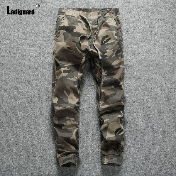 

men's pants men fashion jeans denim lace-up cargo trouser man clothing 2021 european and american style camouflage demin pantalon, Black