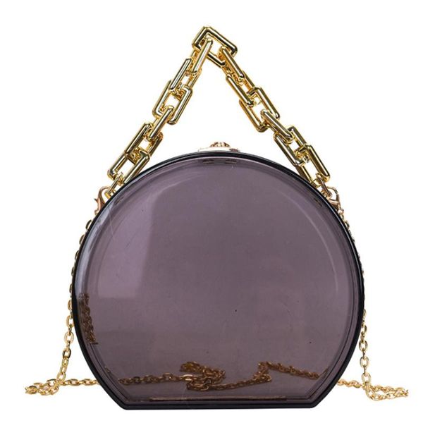 

duffel bags women acrylic chain box purse clutch clear square transparent ladies round handbag 2021 luxury mini evening bag