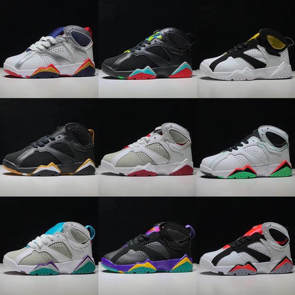 

2022 kids jumpman 7 sneakers children boys girls baby toddler 7s basketball shoes athletic sneakers sports shoe size 28-35, Black