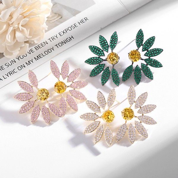 

kimter fashion bling zircon dangle earrings 925 sterling silver ear stud cubic zirconia stones drop earring for women gir jewelry a27z