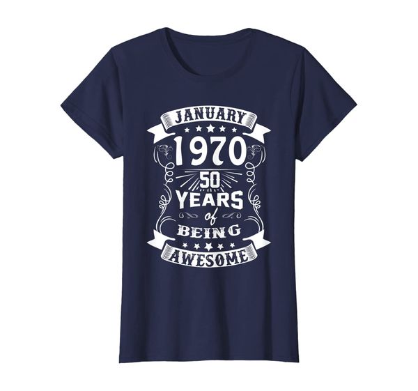 

Womens Born in January 1970 50 years of being awesome T-Shirt, Mainly pictures