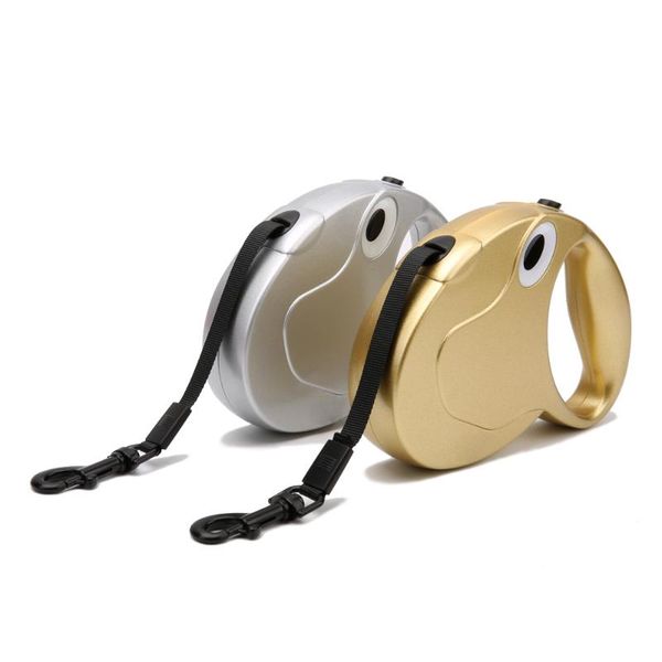 

est pet product dog leash rope retractable leashes gold silver collar harness automatic extending collars &