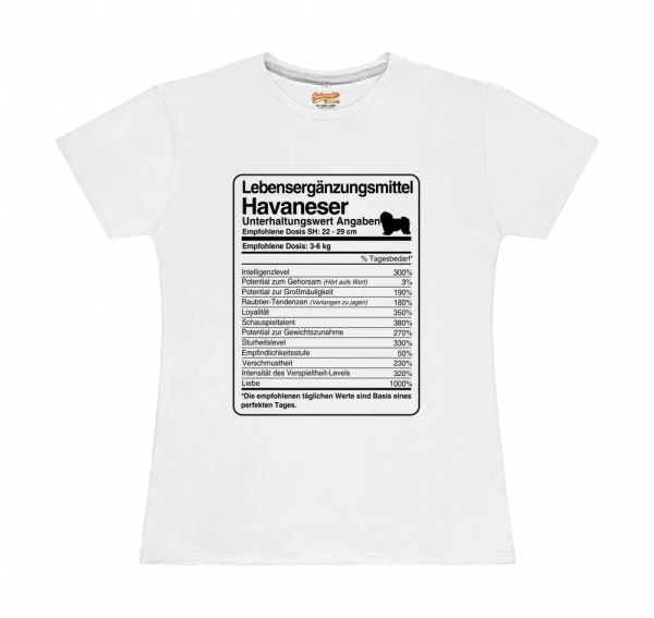 

t-shirt womens dose havaneser life supplements by siviwonder, White;black