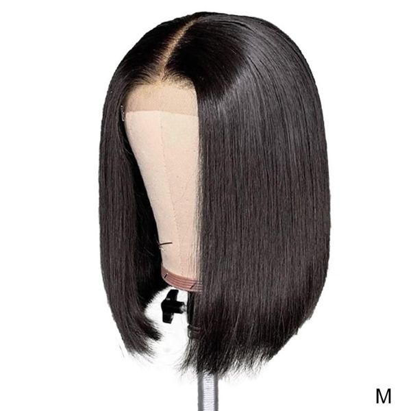 

lace wigs bob wig front human hair 13x6 frontal 150% remy short straight for women, Black;brown