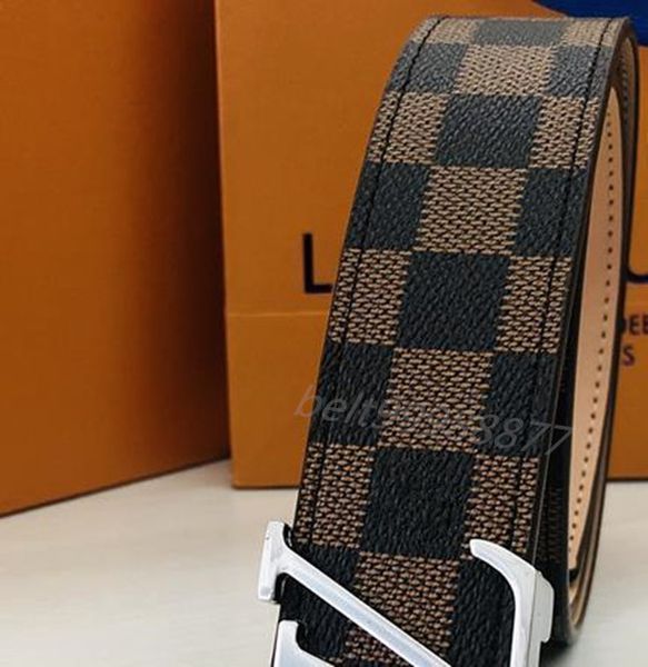 

2021 fashion big buckle genuine leather belt no box designer belts men women new mens belts aa6, Black;brown
