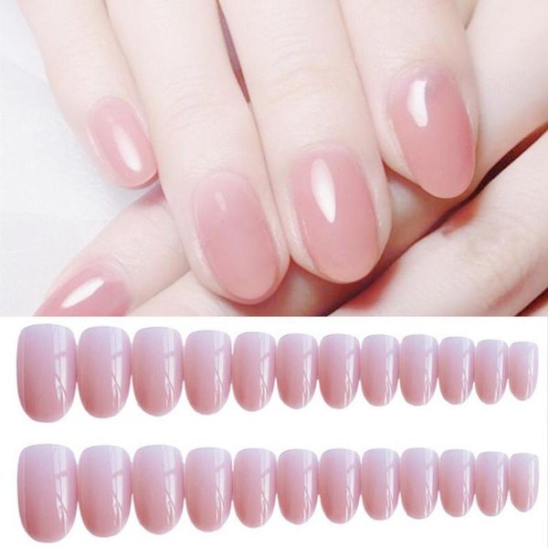 

pcs fake nails smooth edge reusable abs full cover false nail for female, Red;gold