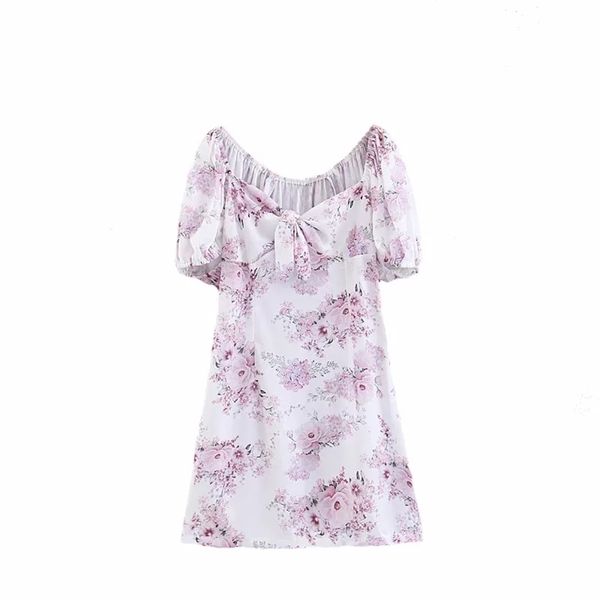 

women summer dress elegan vintage floral beach short sleeve chiffon party korean clothes mini vestidos 210521, Black;gray