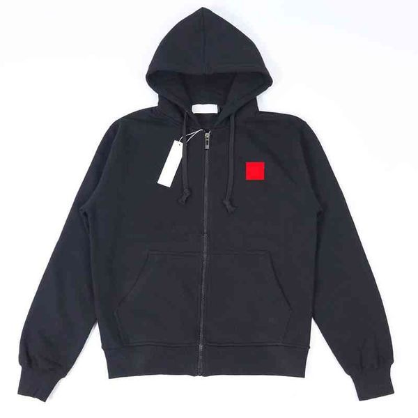

hoodies men's & sweatshirts mens zipper hooded play sweatshirt commes cardigan des red heart hoodie garcons standard and fleece casual, Black