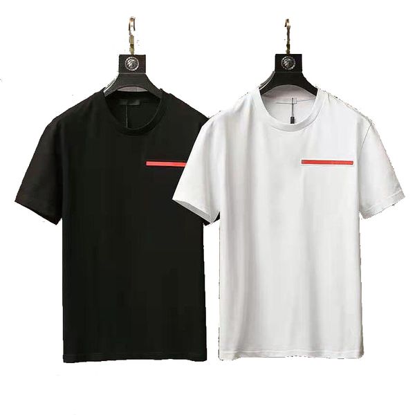 

luxury designer casual mens t shirt handbags fashion new a wear designer short sleeve 100% cotton wholesale m-3xl#08, White;black