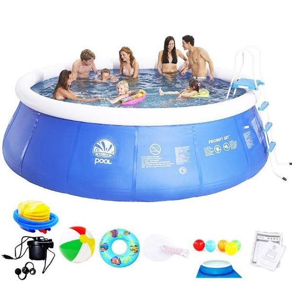 

inflatable swiming pool summer garden family swimming child ocean kids and with electric air pump pfds