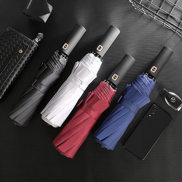 

umbrellas sun protection vintage portable umbrella men windproof automatic parasol rain women paraguas golf bw50ys