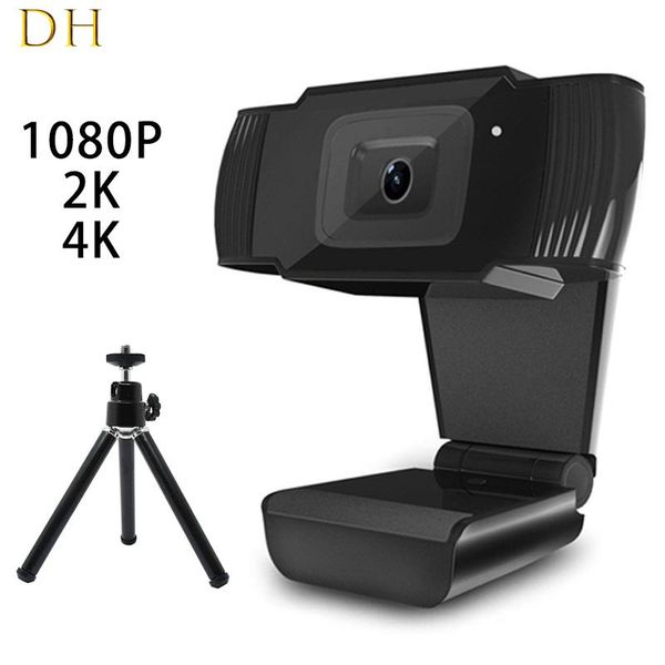 

webcams 1080p webcam full hd 2k 4k autofocus camera with tripod microphone rotatable deskfor computer video conferencing