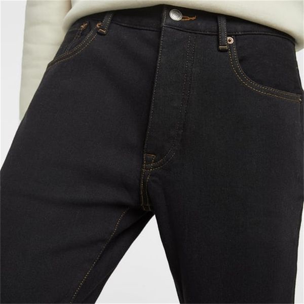 

men's fashion jeans 2021 slim wash straight casual pants, Blue