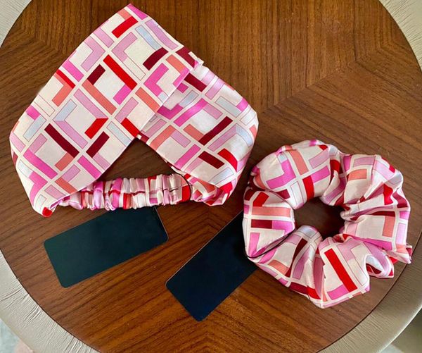 

designer elastic silk headbands charm women f letters print cross turban hair bands head scarf streetwear ladies party gift headwraps, Silver