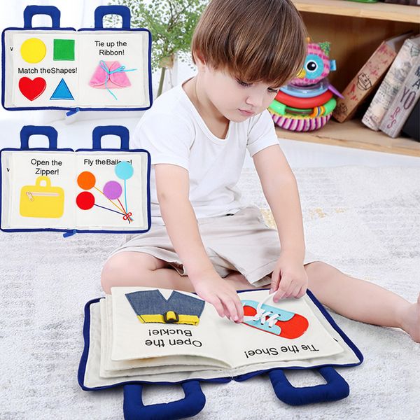 

Soft Cloths Quiet Books for 2-6 Years Old Children Cognitive Reading Books for Boys and Girls Montessori Idea Educational Toys