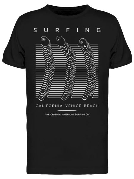 

surfing venice beach abstract tee men's -image by shutterstock, White;black