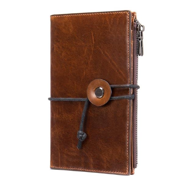 

card holders mva rfid anti-theft money pack leather holder portable men clutch multi-card slot design wallet vintage passport holers, Brown;gray