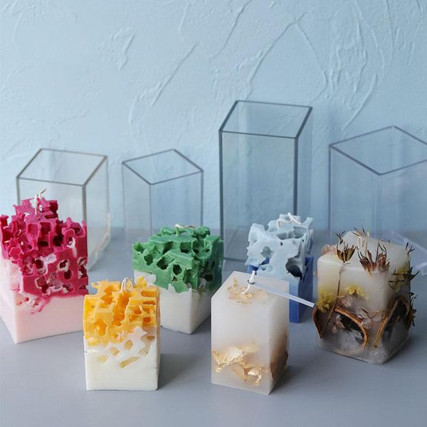 

craft tools 1pcs square candle mold cube acrylic diy handmade multi-size soap