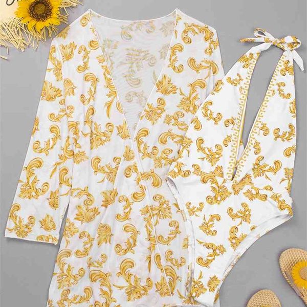 

factory6pmp print piece 2021 two new bikin bikini swimsuit, White;black