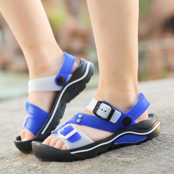 

sandals rimocy 2021 mix color platform women ankle buckle non-slip sandalias mujer comfort med heels beach slippers, Black