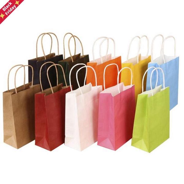 

80pcs/lot black paper bag with handle wedding party favor gift bags 21*15*8cm wrap