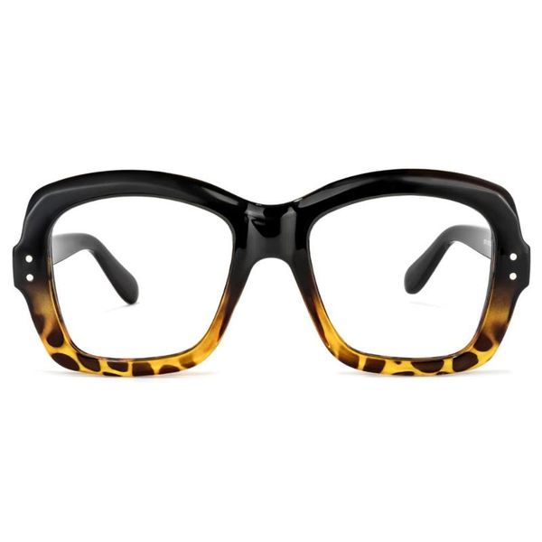 

fashion sunglasses frames zeelool stylish thick square eyeglasses frame with non-prescription clear lens op168655, Black