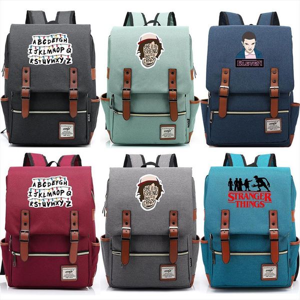 

stranger things eleven friends dont lie boy girl student school bag teenagers schoolbags canvas women bagpack men belt backpack
