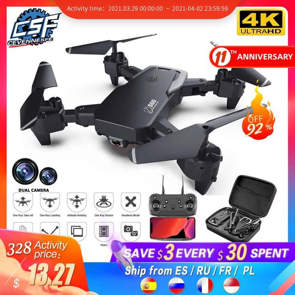 

drone 4k profession hd wide angle camera 1080p wifi fpv dual height keep drones helicopter toys