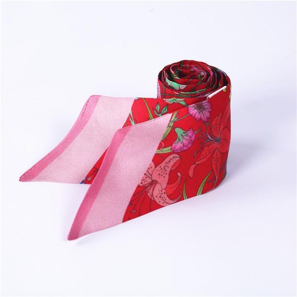 

bandanas [xiuke]scarves,2021 summer fashion women double face neckscarf,ribbon silk scarves multi-use head,hair,hat,handbag scarf,
