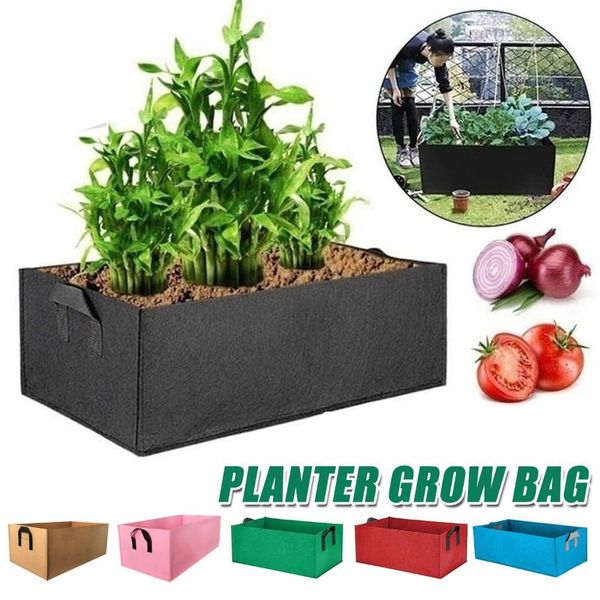 

4sizes grow bag garden outdoor vegetable planter non-woven fabric flower planting container growth 1pc planters & pots